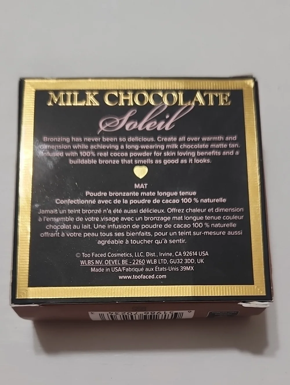 TOO FACED Milk Chocolate Soleil Long Wear Matte Bronzer